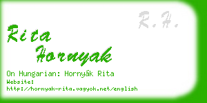 rita hornyak business card